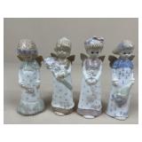 Porcelain Angel Figures / 4 pc
