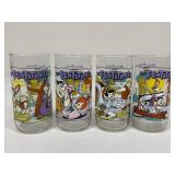 Vintage Hardeeï¿½s "The Flintstones" Glasses|4 pc