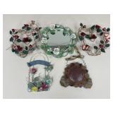 Metal Floral Decor / 5 pc