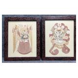 2/PC Chinese Opera Mask Paper Cuttings