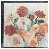 Enhanced Floral Print on Canvas