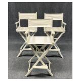 Gold Medal Bar Height Director's Chairs / 3 pc
