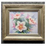 Original Painting on Canvas Signed Rose