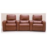 Home Theater / Media Sectional w/ 3 Recliners