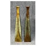 Pair of Metal Vases