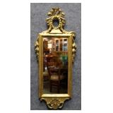 Ornate Gold Tone Framed Wall Mirror