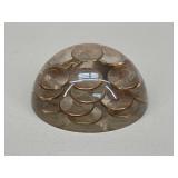 Resin Encased 1977 Pennies Paperweight