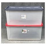Pair of Sterilite 200 Qt Storage Container