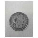 1909 Barber Half Dollar Coin