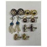 Clip On Earrings / 6 Pairs