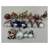Glass Ornaments / 16 pc