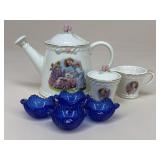 Shirley Temple Porcelain Tea Set & Bowls |7 pc