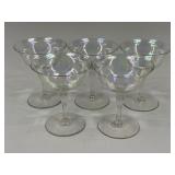 Opalescent Champagne Glasses / 5 pc