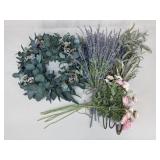 Assorted Floral Stems & Wreath