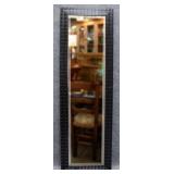 Beveled Mirror in Black Lacquer Frame