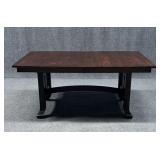 Amish Made Rustic Cherry Dining Table w/2 Leaves