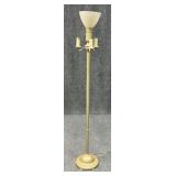 Metal Floor Lamp w / Glass Shade