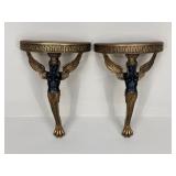 Pair Of Design Toscano Wall Shelves