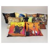 Egyptian-Themed Throw Pillows|9 pc