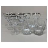 Old Fashioned & Fostoria Champagne Glasses|11pc
