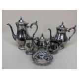W.M Rogers/Reed & Barton+ Silver-Plate Tea Set|6pc