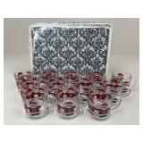 Luminarc Glass Christmas Mugs w/ Container
