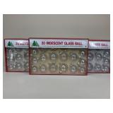 Iridescent Glass Ornaments|3 Boxes