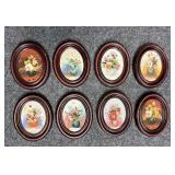 8 Miniature Oil Paintings