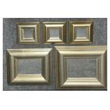 5/PC Wall Mirrors Silver Tone Framed