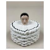 Mann Pierrot Porcelain Trinket Box