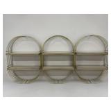 Gold Tone Wall Hanging Shelves / 3 pc