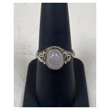 Sz 7.5 Sterling Silver Ring w/ Stone