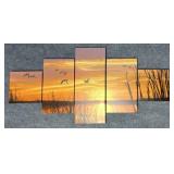 5/PC Sunset Silhouette Print on Canvas by S.Storm