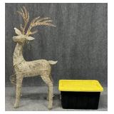 Lighted Deer Yard Decor w / Storage Container