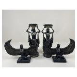 Egyptian Style Figures / 4 pc