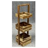 Wood 3 Tier Storage