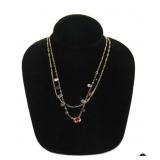 Amelia Rose Gold Filled Gemstone Necklace