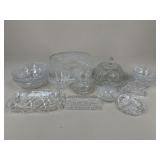 Crystal Dishware/ Bowls, Napkin Holder, Trays +