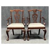Chippendale Style Ball & Claw Dining Arm Chairs