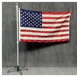 American Flag w/Freestanding Pole