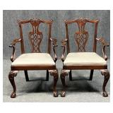 Chippendale Style Ball & Claw Dining Arm Chairs