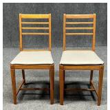Pair of Wood Dining Chairs