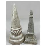 Ceramic & Terracotta Obelisks / 2 pc