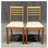 Pair of Wood Dining Chairs