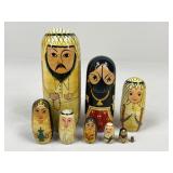 Middle Eastern Nesting Dolls / 9 pc