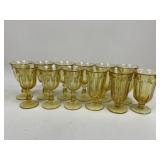Amber Glass Goblets / 12 pc