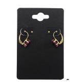 14k Gold African Ruby Earrings
