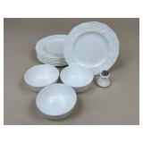 Milk Glass Plates, Bowls & Shaker