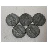 Jefferson War Nickels / 5 pc