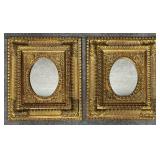 2/PC Oval Mirrors  in Ornate Gold Frames